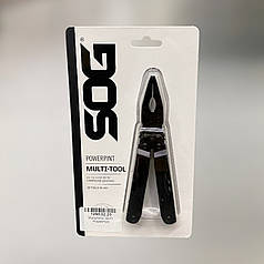 Мультитул SOG PowerPint, колір – Чорний, 18 інструментів, мультиінструмент плоскогубці