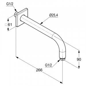 Кронштейн A-qa ( 6653305-00) Kludi Art. 6653305-00, фото 2