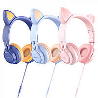 Навушники провідні HOCO W36 Cat Ear Headphones з мікрофоном