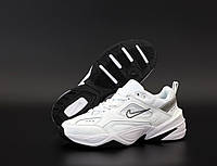 Найк М2К Текно Вайт Женские кроссовки белые с черным Nike M2K Tekno Кроссовки мужские в белом цвете