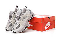 Nike M2K Tekno grey Женские кроссовки весна лето серые Найк М2К Текно Грей Обувь женская модная серая 36