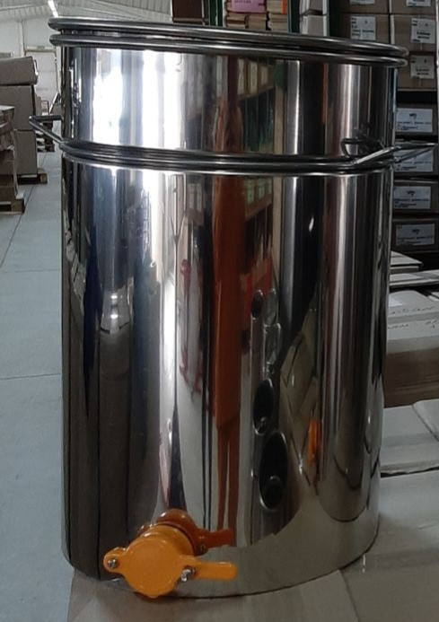 Бак відстійник для меду з нержавіючим фільтром 70 л, кран пластик, фото 1