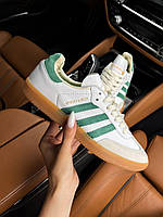 Кроссовки Adidas sporty rich samba бело-зеленые