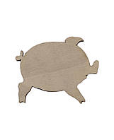 Дерев'яна заготівля магніт "Свинка" | для декупажу під декорування та розписи