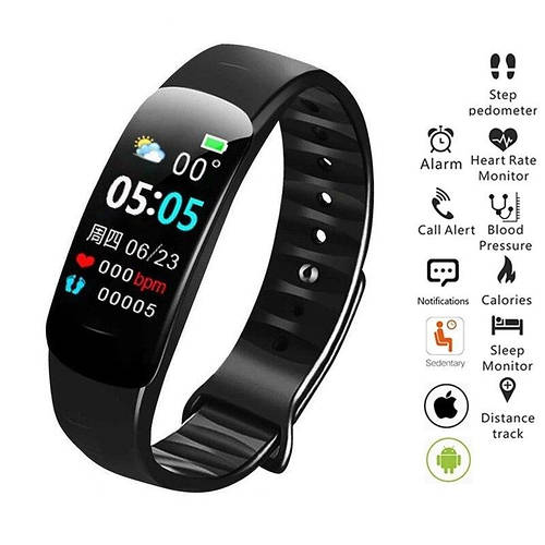 Фитнес-браслет спортивный смарт-трекер Smart Band C1 спортивные часы с ...
