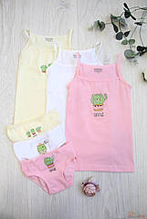 ОПТОМ Комплект майка та трусики "Catctus" для дівчинки 1-2 роки (1-2 роки) Katamino 8680652557972 7-8 років