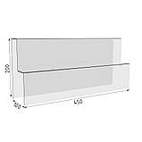 Гірка EKOSTAR під товар на 2 сходинки з акрилу 450х100х200, фото 3