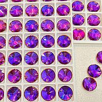 Swaro Пришивные стразы 12мм, форма-Rivoli, цвет Violet Blue