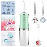 ІІригатор портативний Irrigator для чистки зубів та порожнини рота 1500mah Зелений/прозорий S3J2-WGreen, фото 2