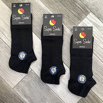 Шкарпетки чоловічі короткі бамбук із сіткою Super Socks, арт 038, розмір 39-42, чорні, 038
