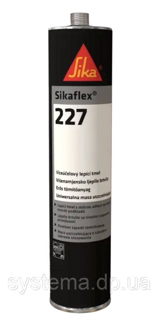 Sikaflex®-227 Універсальний еластичний поліуретановий клей-герметик, чорний 300 мл