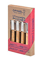 Opinel Essentials Olivewood Box Set Набір кухонних ножів 4шт, оливкове дерево 002163