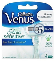 Сменные кассеты Gillette Venus Embrace Sensitive, на 5 лезвий (4шт.)