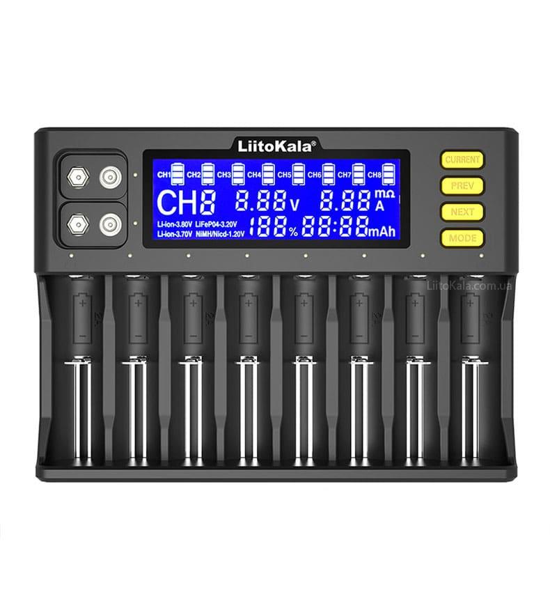 LiitoKala Lii-S8 зарядний пристрій на 8 каналів для AA, AAA, 18650, 26650, 21700 Li-ion, LiFePo4