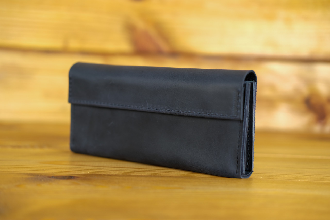 Чоловічий гаманець клатч з натуральної шкіри колір Синій