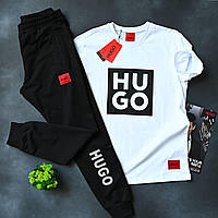 Чоловічий літній спортивний костюм Hugo Boss D11281 чорно-білий