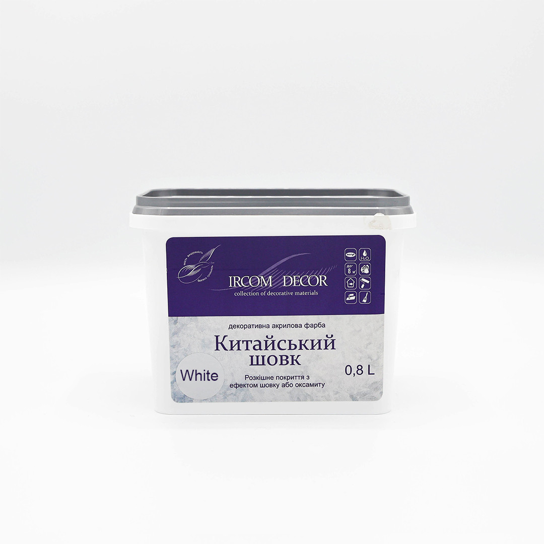 Декоративная Краска Ircom Decor Китайский Шелк 0.8 Л White D2P7-2023 ...
