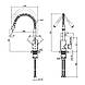 Кухонний змішувач Imperial 31-107-13 з неіржавкої сталі з рефлекторним (гнучким) виливом, фото 2