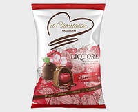 Цукерки із темного шоколаду Вишня в лікері Eurochoc il Chocolatier Liquore Cherries 150г Іспанія