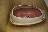 Пластиковый туалет Georplast Shuttle для кошек, 45x36x15.5 см, розовый