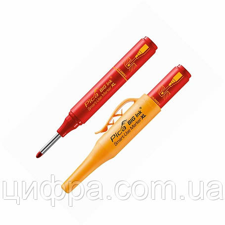 Маркер фірмовий з довгим носиком Pica BIG Ink Smart-Use Marker XL, 170/40, червоний, фото 1