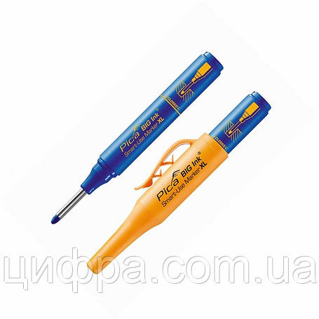 Маркер фірмовий з довгим носиком Pica BIG Ink Smart-Use Marker XL, 170/41, синій, фото 1