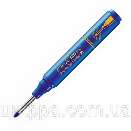 Маркер фірмовий з довгим носиком Pica BIG Ink Smart-Use Marker XL, 170/41, синій, фото 3