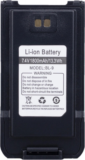 Акумулятор для Baofeng UV-9R 1800 mAh (BL-9)