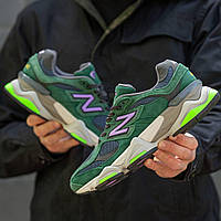 Нью Баланс 9060 Зеленые мужские кроссы весна осень New Balance 9060 Nightwatch Green. Крутые кроссовки мужские
