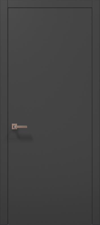Двері міжкімнатні Папа Карло Plato PL-01c  темно-сірий супермат, фото 1