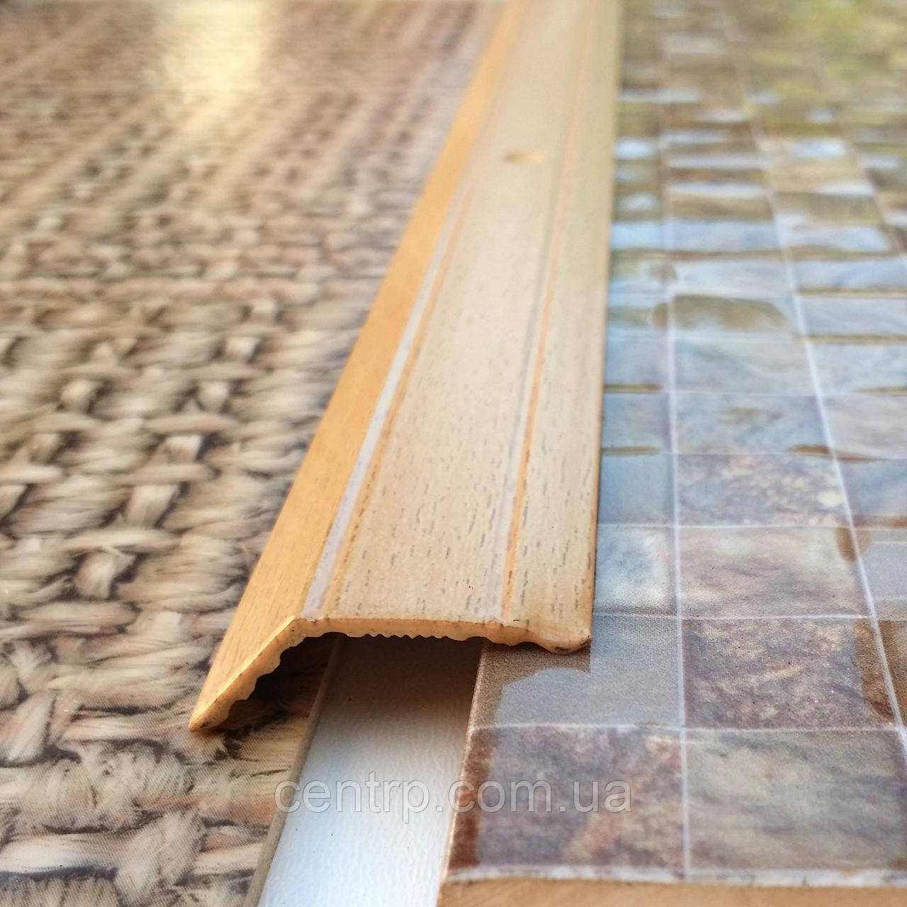 Поріжок перепад до 10 мм різнорівневий. А 10 "під дерево" Бук (фарбований), 2.7, фото 1