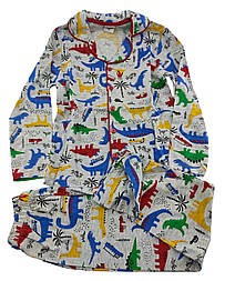 Піжама дитяча 4, 5, 7, 8 років Туреччина бавовна з довгими рукавами сірий (ПЖМ308)