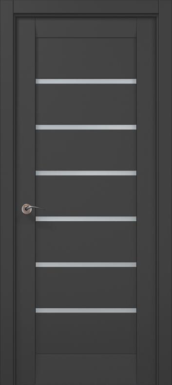 Двері міжкімнатні Папа Карло Millenium ML-14 темно-сірий супермат, фото 1