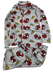 Піжама дитяча 4, 5, 6, 7, 8, 9, 10, 11 років Туреччина бавовна з довгими рукавами сірий (ПЖМ309)