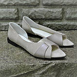 Відкриті балетки з фігурним вирізом, фото 7