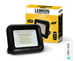 LED прожектор Lebron LF, 50W,6200K,4000Lm, кут 120°