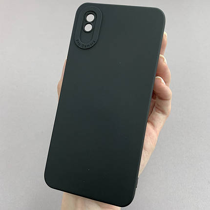 Чохол для Xiaomi Redmi 9A силіконовий кейс із захистом камери на телефон сяомі редмі 9а чорний l8o, фото 1