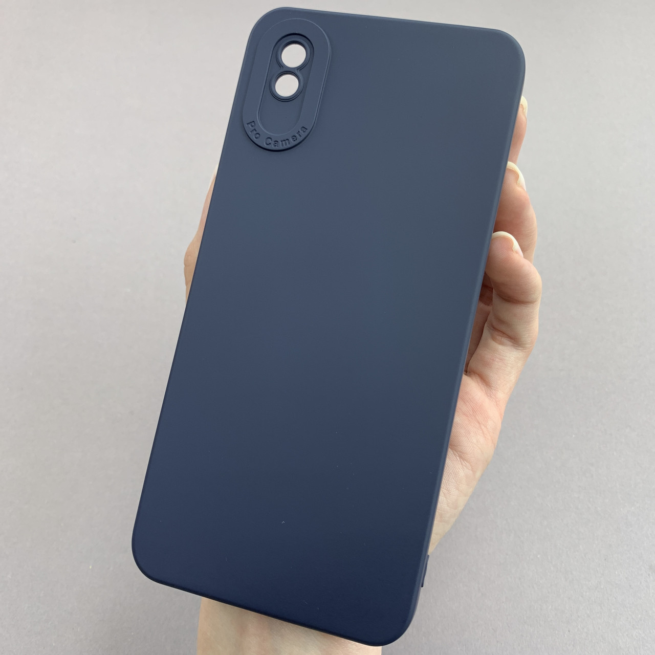 Чохол для Xiaomi Redmi 9A силіконовий кейс із захистом камери на телефон сяомі редмі 9а темно-синій l8o
