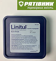 Загоюча пов'язка LINITUL  8,5х10см (20 од. в уп.) при опіках,пораненнях, пролежнях, трофічних виразках. ОРИГІНАЛ (СТМ)