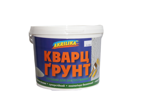Зміцнювальна ґрунтовка з кварцовим піском 'Кварц ґрунт' Akrilika 14 кг