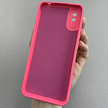 Чохол для Xiaomi Redmi 9A силіконовий кейс із захистом камери на телефон сяомі редмі 9а малиновий l8o, фото 3