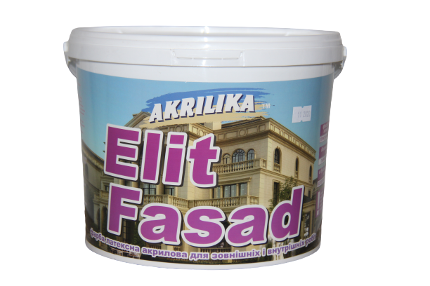 Водоемульсійна фарба для фасаду Akrilika ElitFasad 7 кг