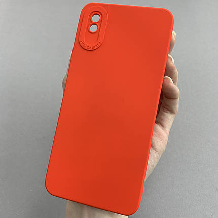 Чохол для Xiaomi Redmi 9A силіконовий кейс із захистом камери на телефон сяомі редмі 9а червоний l8o, фото 1