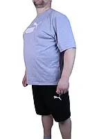 Чоловічі літні шорти з кишенями великі розміри чорні 54 56 58