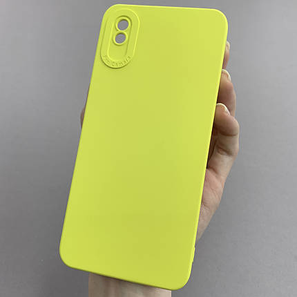 Чохол для Xiaomi Redmi 9A силіконовий кейс із захистом камери на телефон сяомі редмі 9а жовтий l8o, фото 1