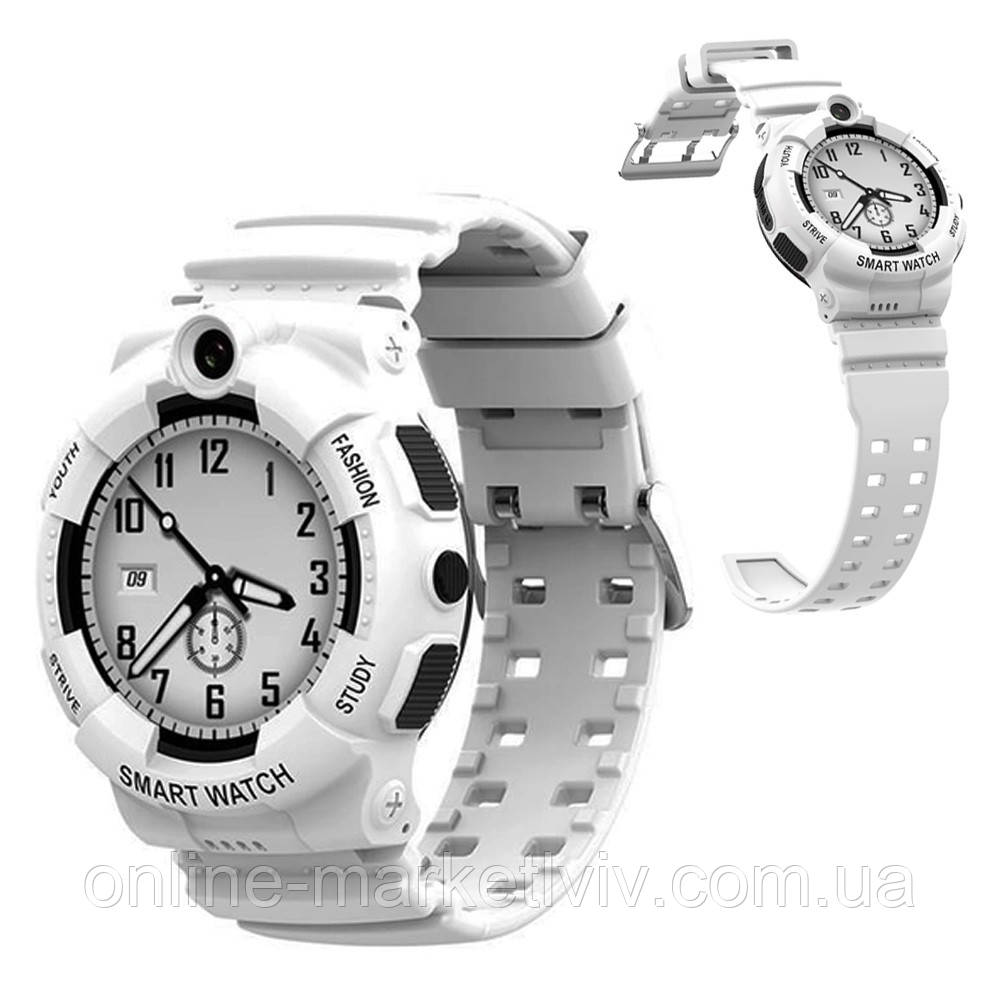 Дитячий смарт годинник Smart Watch Y01 з відеодзвінками, Білий / Розумний годинник для дітей з GPS та WIFI, фото 1