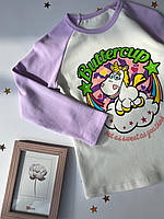 Кофта свитшот на девочку Единорог Белая КА-1043 59, Белый, Девочка, Весна Лето, 130 , 5 лет