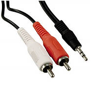 Готовий аудіокабель Jack 3,5 stereo — 2xRCA BIG YC006 10 м