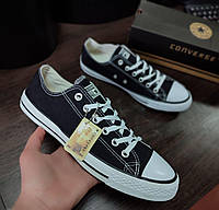 Converse All Star cotton Black/White конверси ЧОРНІ чоловічі унісекс 44