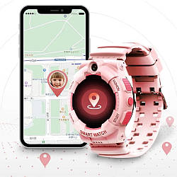 Дитячий смарт годинник з підтримкою відеодзвінків та GPS Y01 Рожевий / Наручний розумний підлітковий годинник з gps трекером